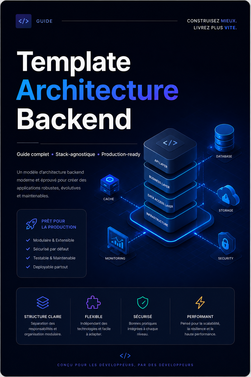 Couverture de Template Architecture Backend : Guide complet