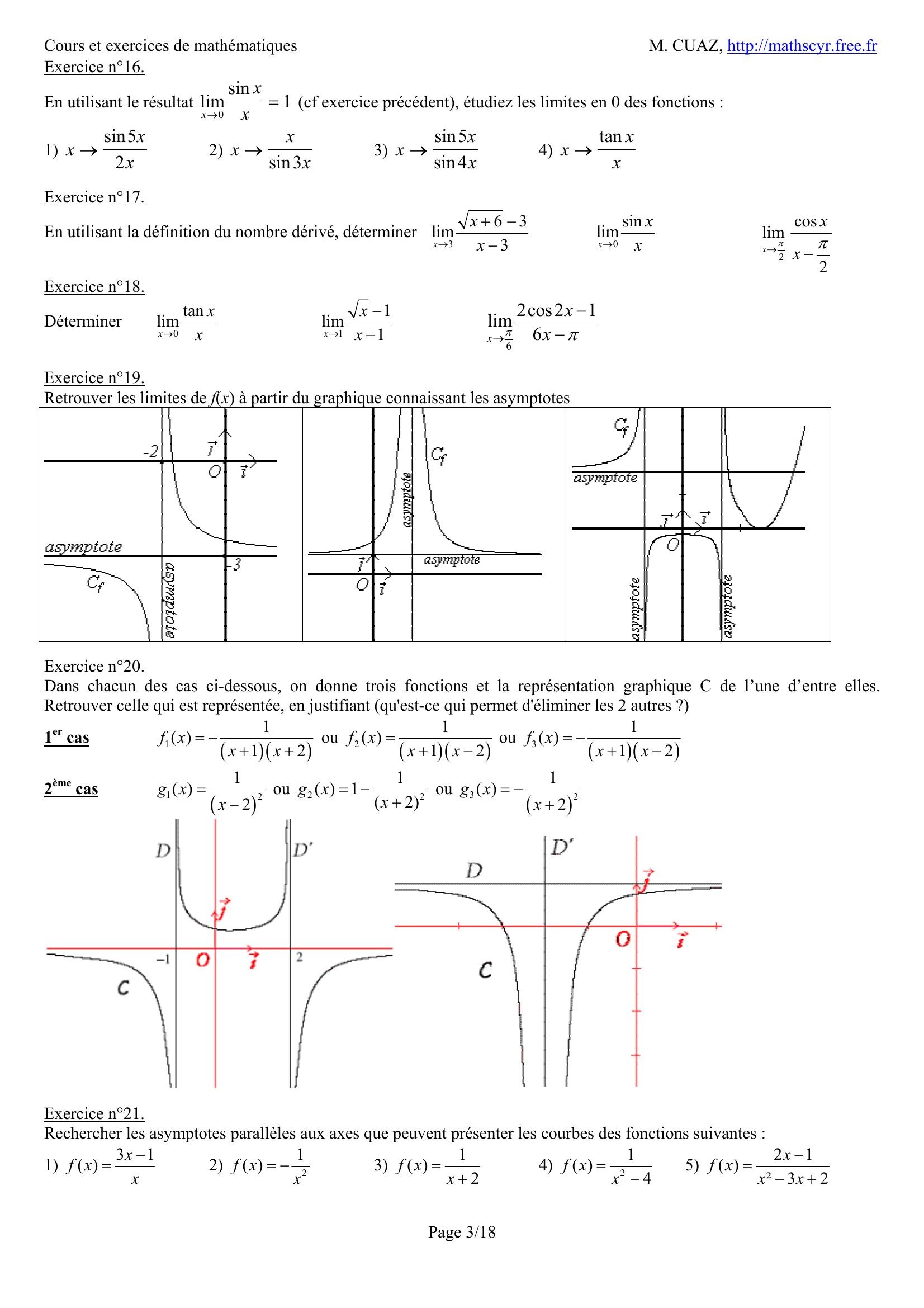 Aperçu de la page 3 de TD1 Limites et continuité